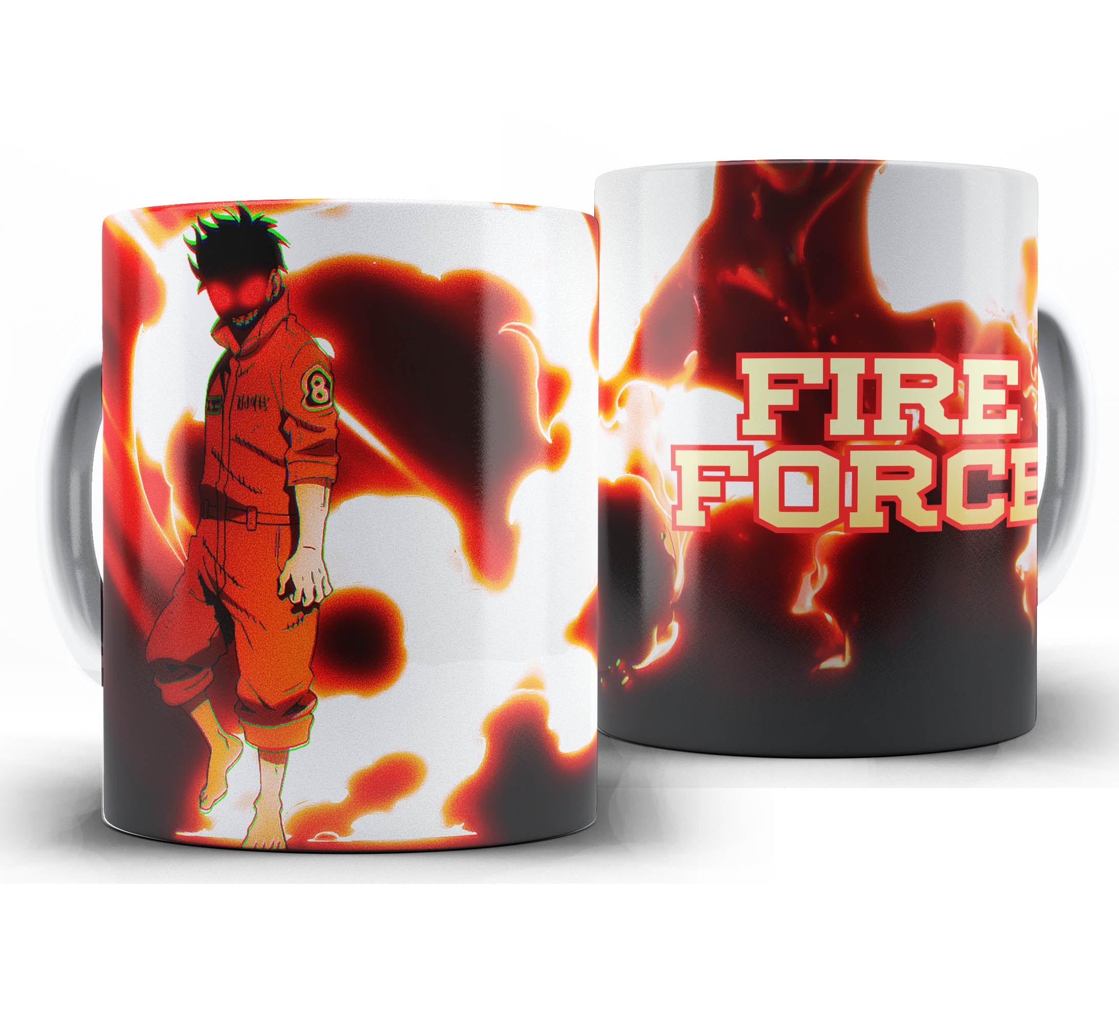 Caneca Anime - Fire Force - Pegadas do Diabo